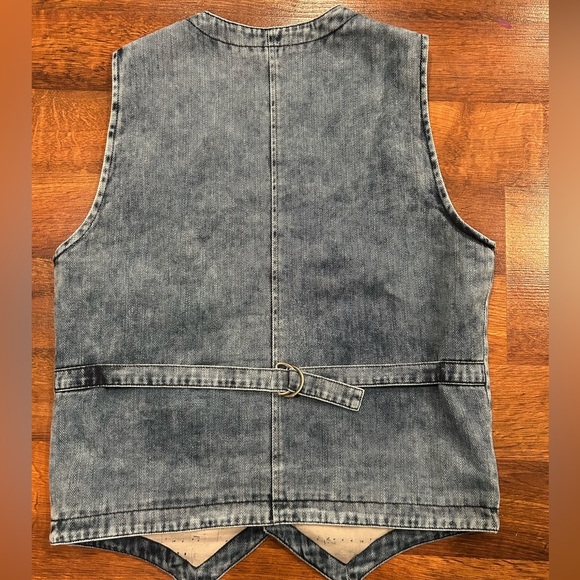 32 Bar Blues Men’s Denim Vest Size Small 100% Cotton - Picture 7 of 8